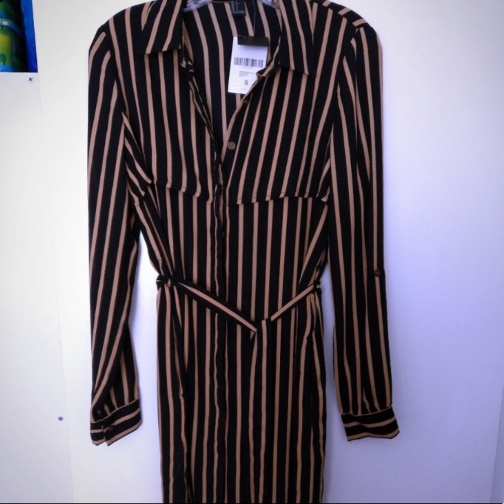 Striped Shirt Dress